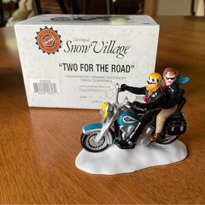 Department 56 Snow Village Harley Davidson 'Two for the Road' Figurine